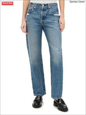 Levi's 501 90s Mid Rise Loose Fit Straight Leg Vintage Jeans